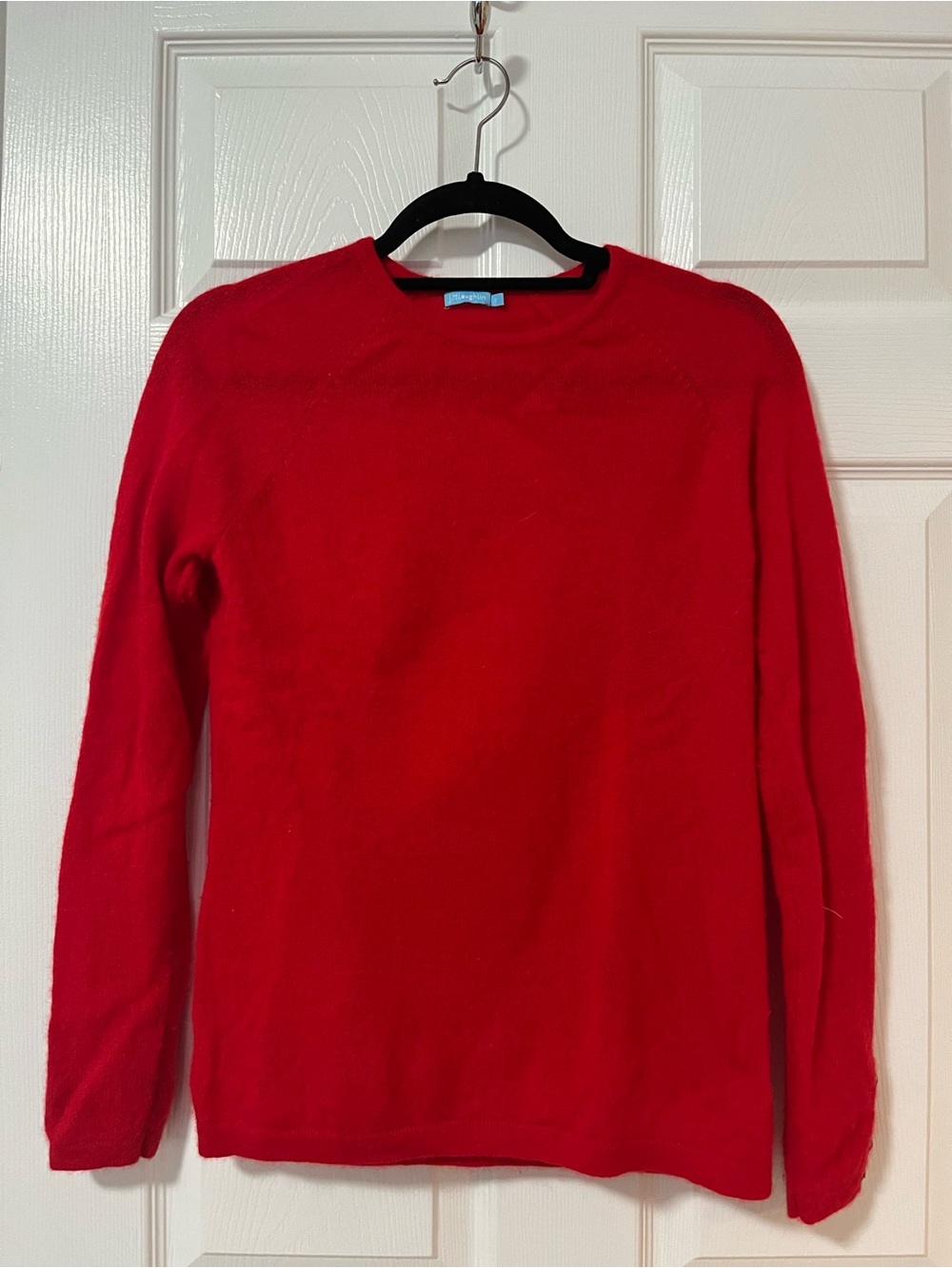 100% Cashmere Bright Red Crewneck Sweater